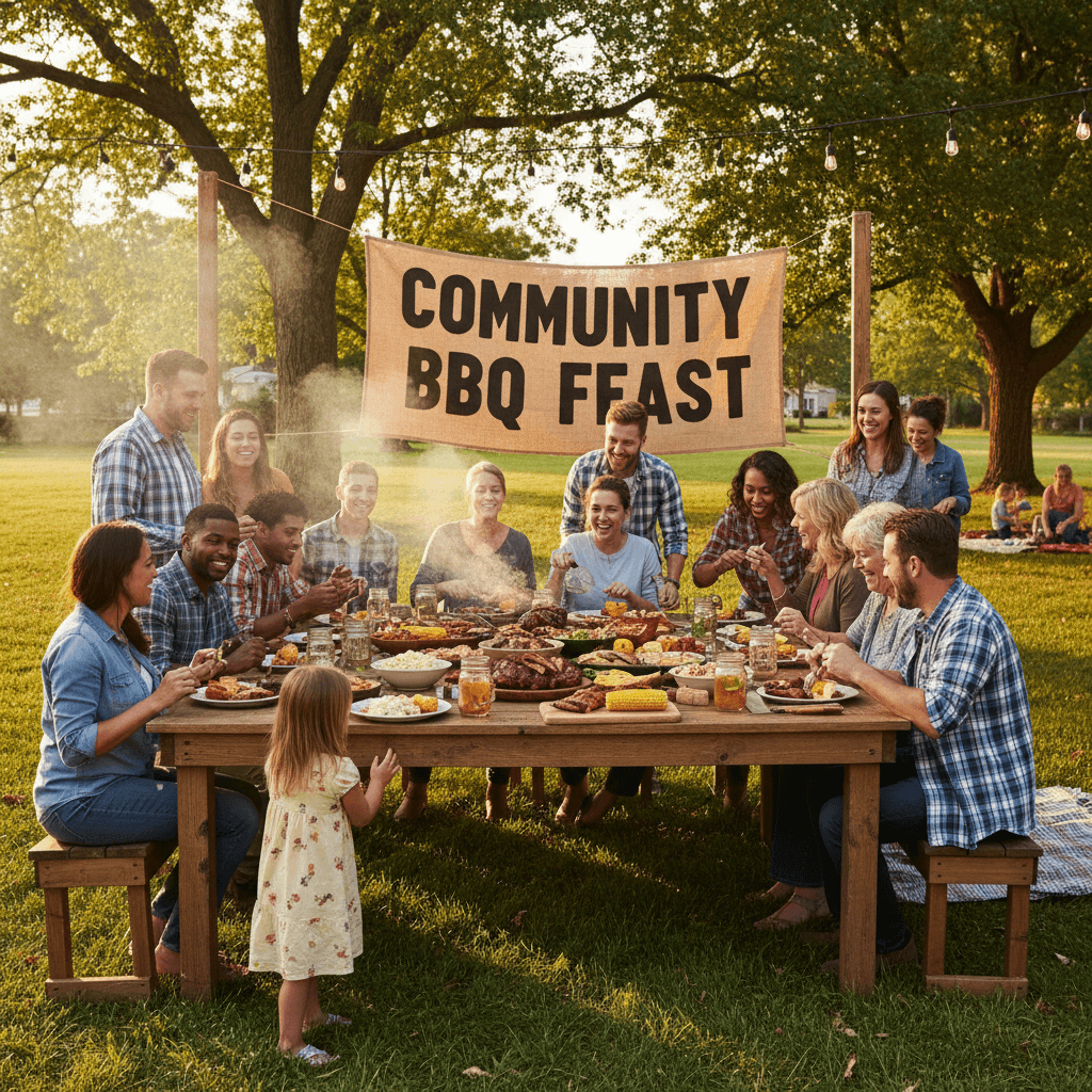 People enjoying food together